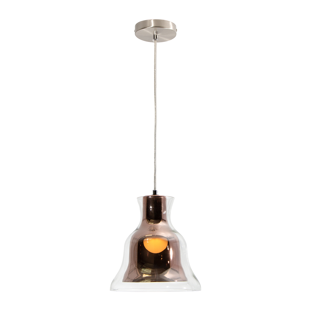Lámpara Colgante Vintage Cobre / Níquel Satinado E27 1 Luz