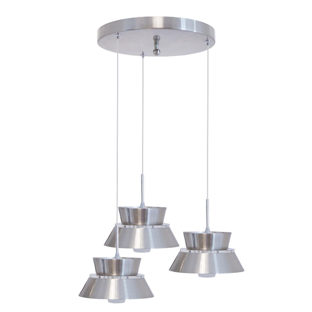 Lámpara Colgante LED Lumicentro Níquel Satinado 3 Luces
