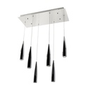Lámpara Colgante Lumicentro Color Cromo de 3 W y 6 Luces