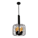 Lámpara Colgante Lumicentro Vintage Negro Mate 50 W de 4 Luces