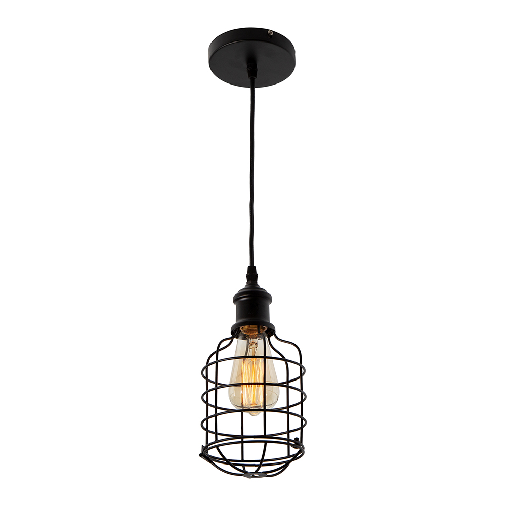Lámpara Colgante Designers Color Negro Mate 60 W de 1 Luz