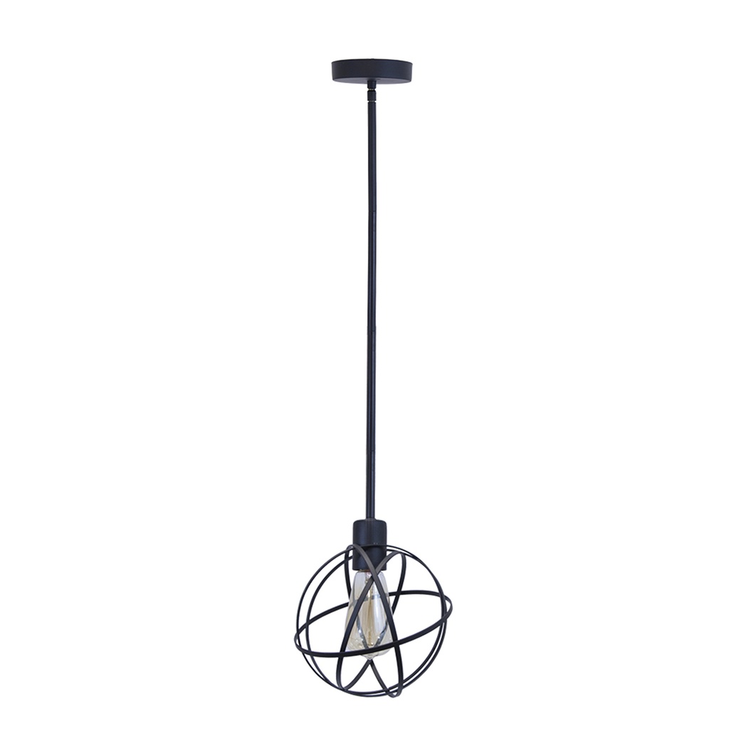Lámpara Colgante, Negro Mate, 1 Luz Noce