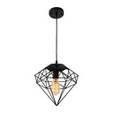 Lámpara Colgante, Negro Mate, 1 Luz Savio