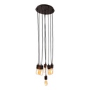 Lámpara de Techo LED Color Negro 24 W 8 Luces