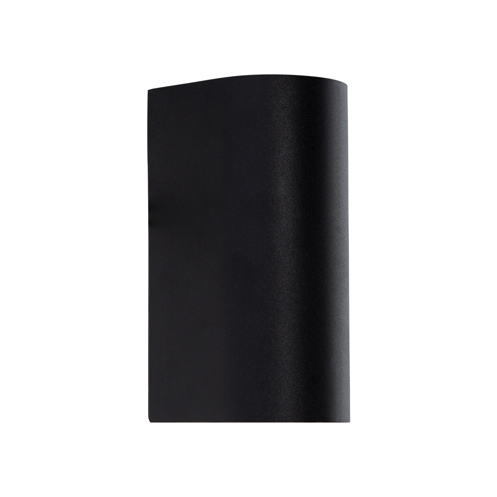 Aplique Pared Exteriores Cilíndrico Negro 3e Led Integrado 2