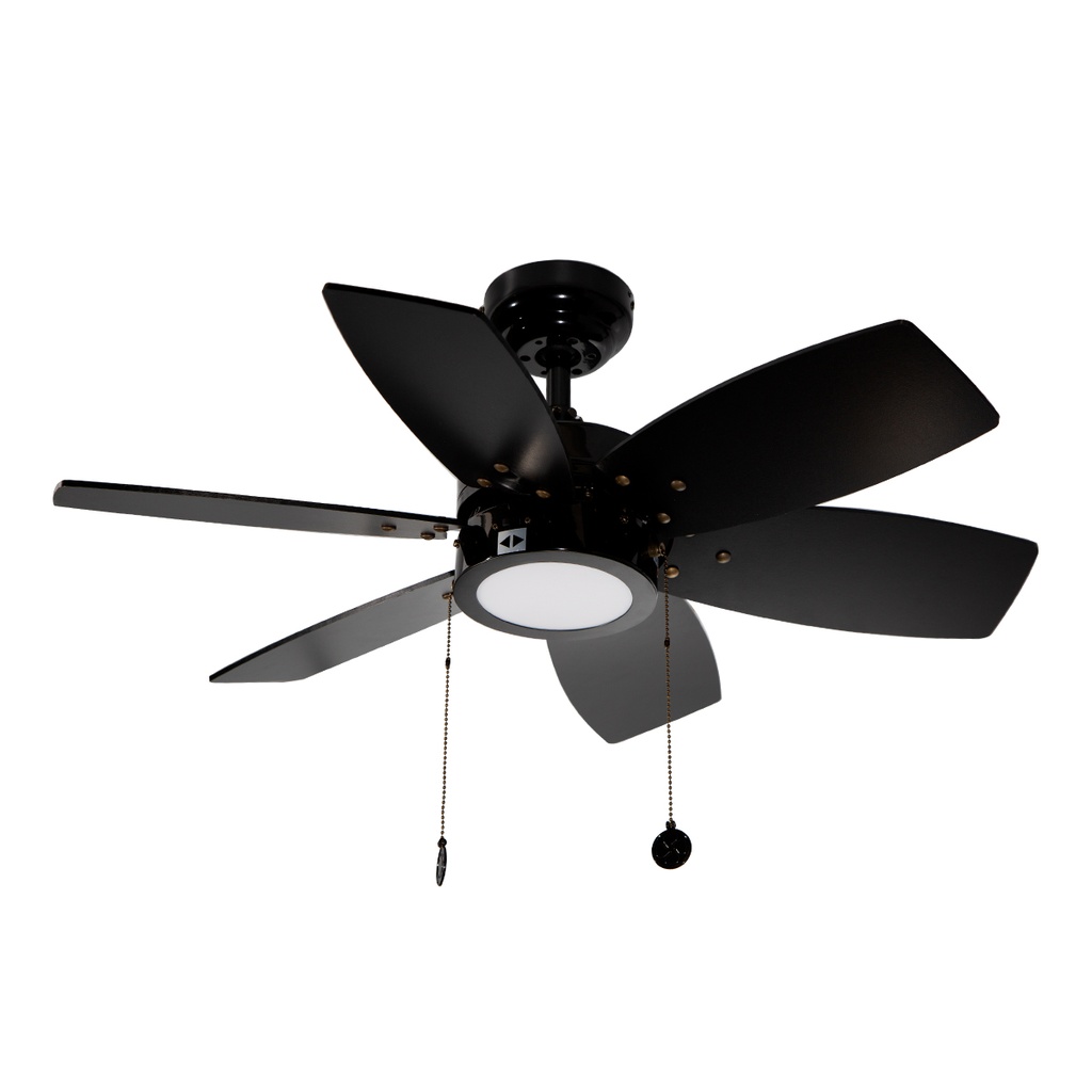 Ventilador LED De Techo 32" Negro 12W