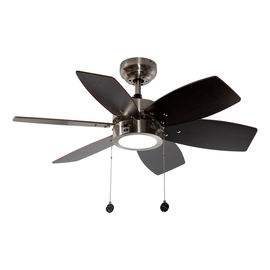 Ventilador LED De Techo 32" Niquel Satinado 12W