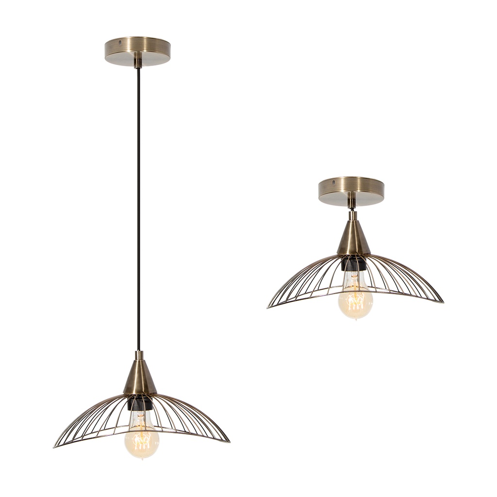 Lámpara de Techo / Colgante Cobre Convertible E27 40w 1 Luz