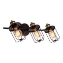 Lámpara de Pared Negro Oscuro Vanity de Baño 40w T45 3 Luces