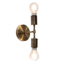 Aplique de Pared Designers Moderno Bronce Antiguo 60W de 2 Luces