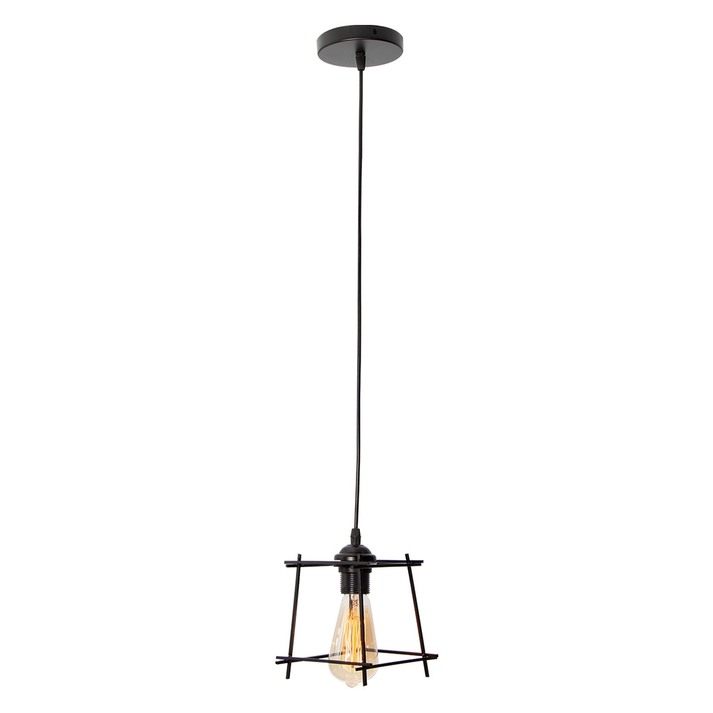Lámpara Colgante Negra 1 Luz E27 60W