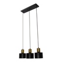 Lámpara Colgante Moderno Negro y Dorado 60w E27 3 Luces