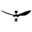 Ventilador de techo con luz LED, 52" acabado negro, con control remote, 3 aspas