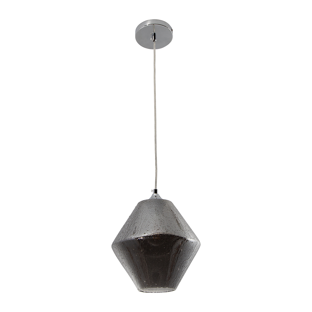 Lámpara Colgante Moderna Cromo y Ahumado 40 W de 1 Luz