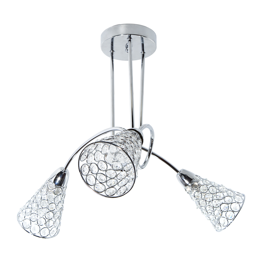 Lámpara de Techo Moderno Ike Lite Cromo 40W E14 4 Luces