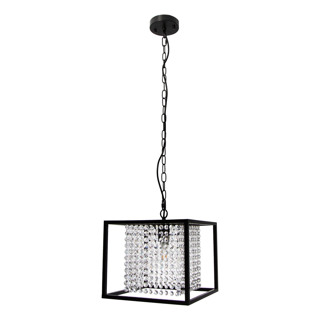 Lámpara Colgante Moderno Negro 40w E27 1 Luz