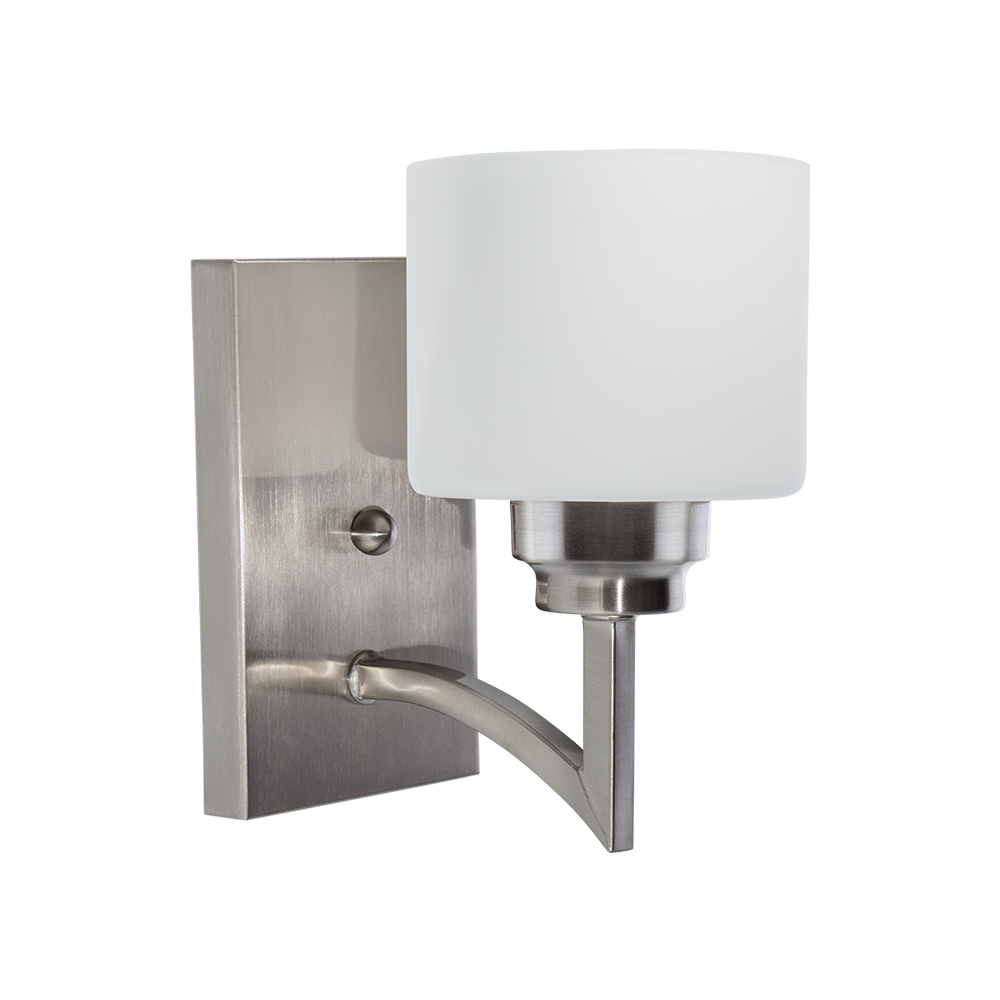 Aplique Pared Moderno Níquel Satinado 1 Luz E27 60w