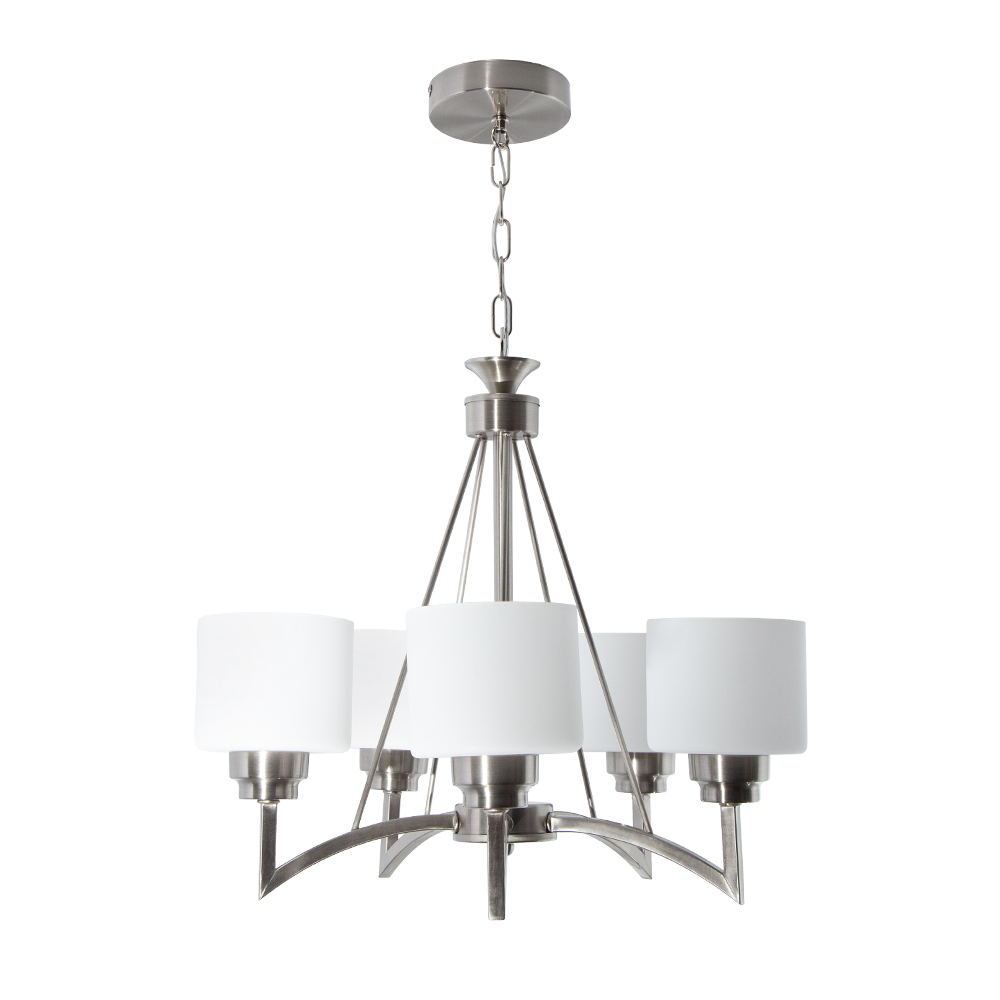 Lámpara Colgante Moderno Ike Lite Níquel Satinado 60W E27 5 Luces
