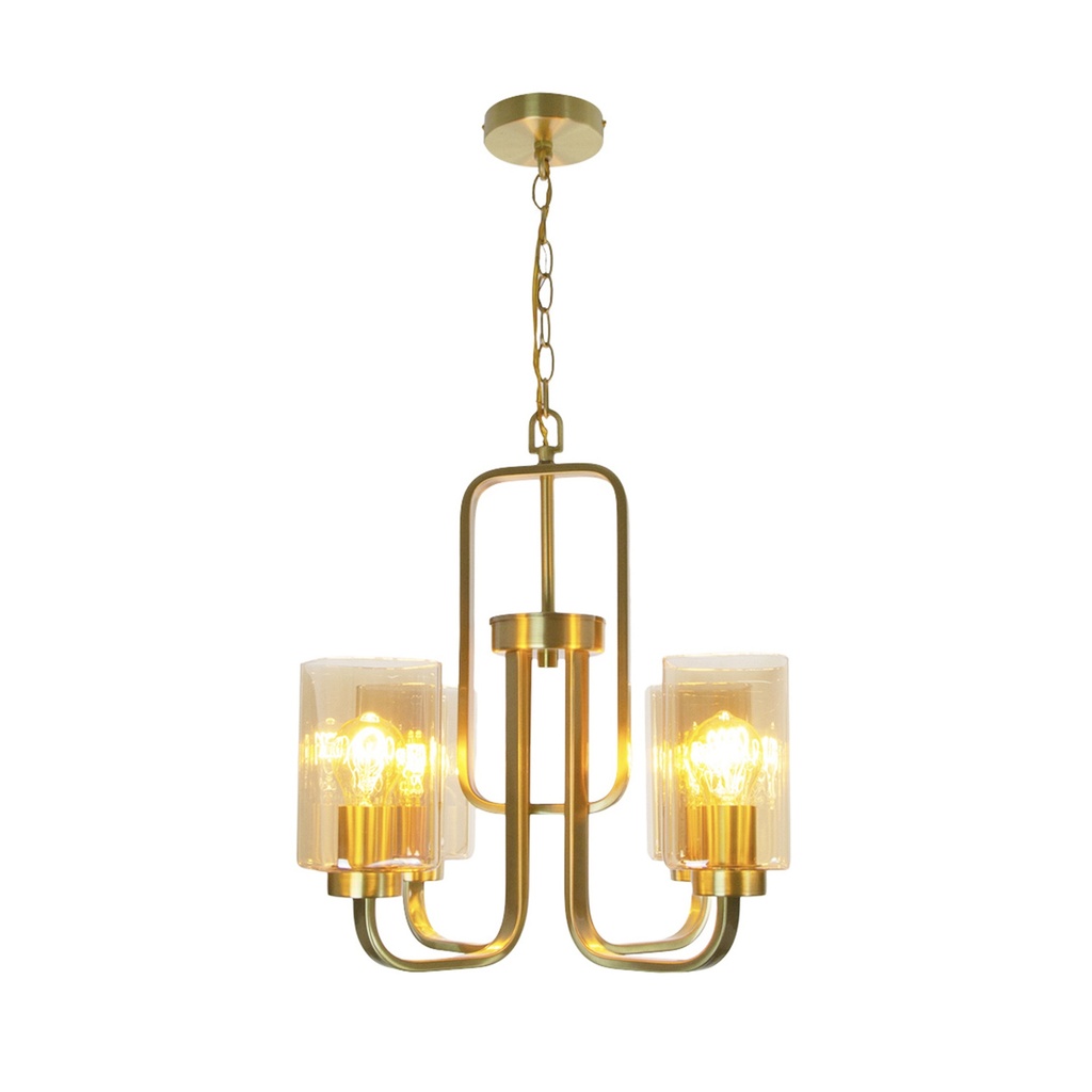 Lámpara Colgante Cromo LED 3 Luces 2.4W 3500K