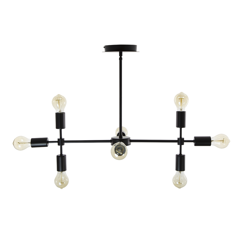 Lámpara Colgante, Dorado Satinado, 8 Luces, 60W, E26