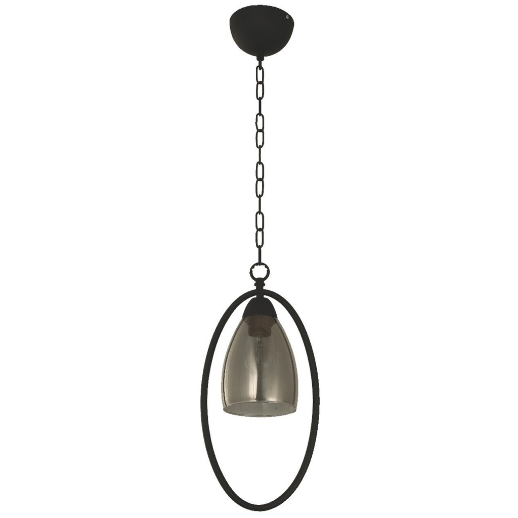 Lámpara de Techo Moderna Ike Lite Negro 60W E27 1 Luz