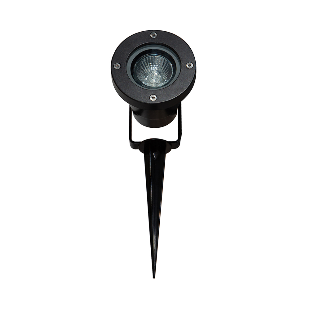 Estaca reflectora, negro 1L GU10 7W, 2 Piezas