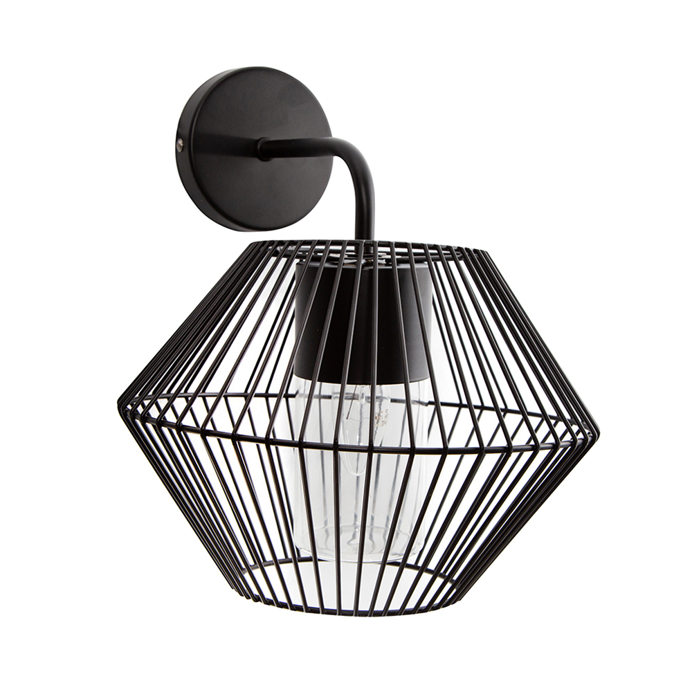Lámpara de pared exterior, Negro 1L E27 10W