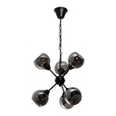 Lámpara Colgante Moderno Negro 60w E27 6 Luces