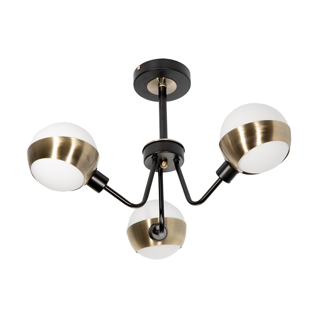 Lámpara de Techo Moderno Bronce Antiguo 40w E14 3 Luces