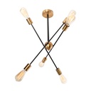 Lámpara de Techo Bronce 6 Luces  E27 60w