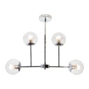 Lámpara de Techo Moderno Cromo 40w E27 4 Luces