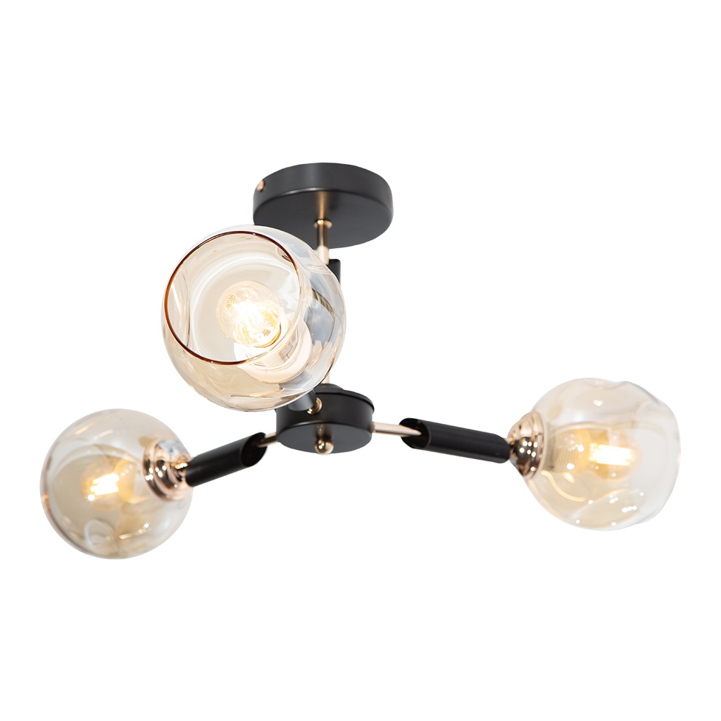 Lámpara de Techo Oro Fránces Ambar E27 40W 3 Luces