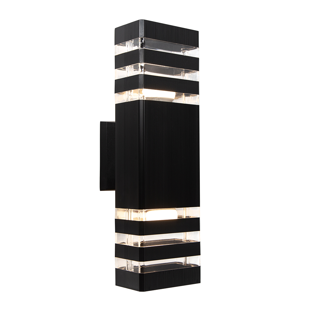 Lampara para exterior negro 2L E27 10W París