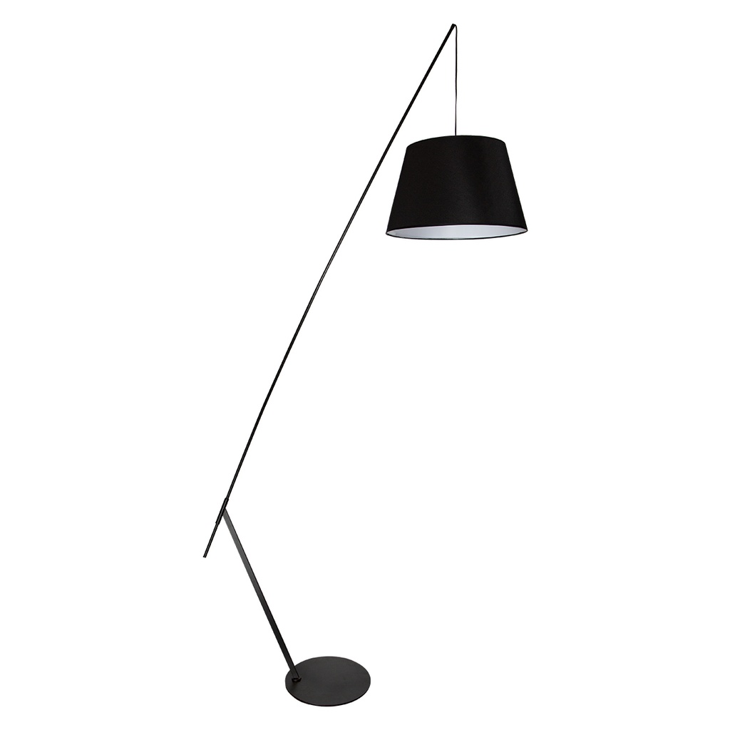 Lámpara de piso 1 Luz E27 60w acabado negro mate