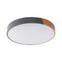 Lámpara de Techo tipo Plafón LED 24W Madera Rústica Clara