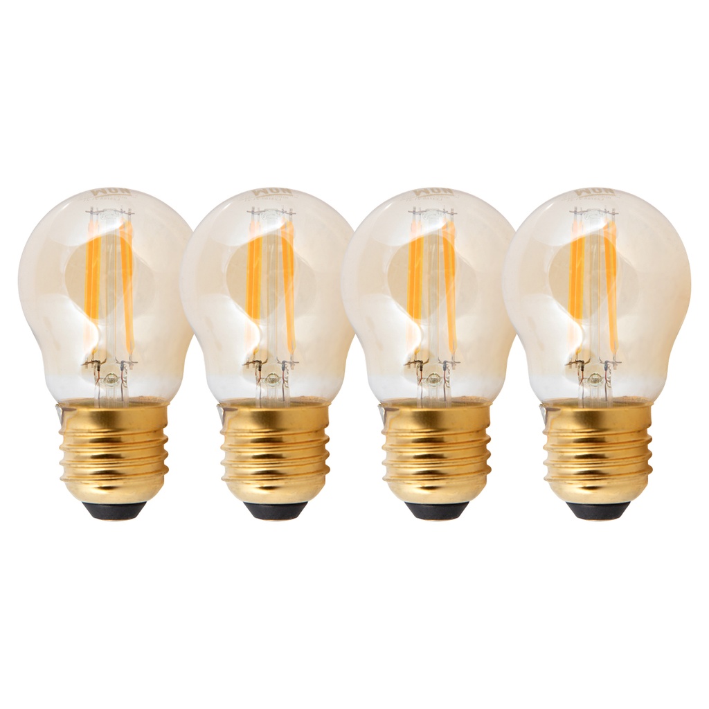 Foco Vintage Globo Ambar  Filamento LED Luz Amarilla 3000K 4W G45 Filamento 4 set