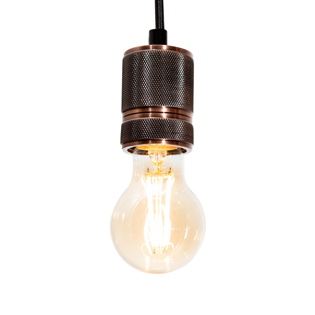 Lámpara Colgante Mini Retro Bronce Antiguo E27 60W 1 Luz