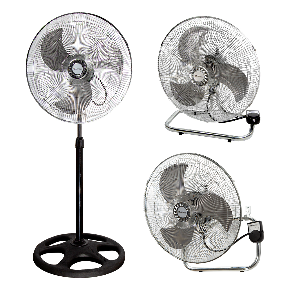 Ventilador de piso 18", 3 en 1, 3 velocidades