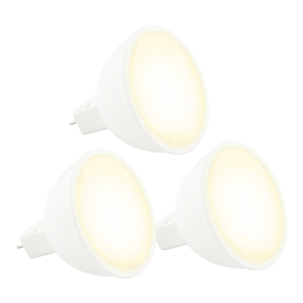 Foco LED Tipo MR16 LED Integrado 4w Luz Amarilla 2700k Socket G5 3 set