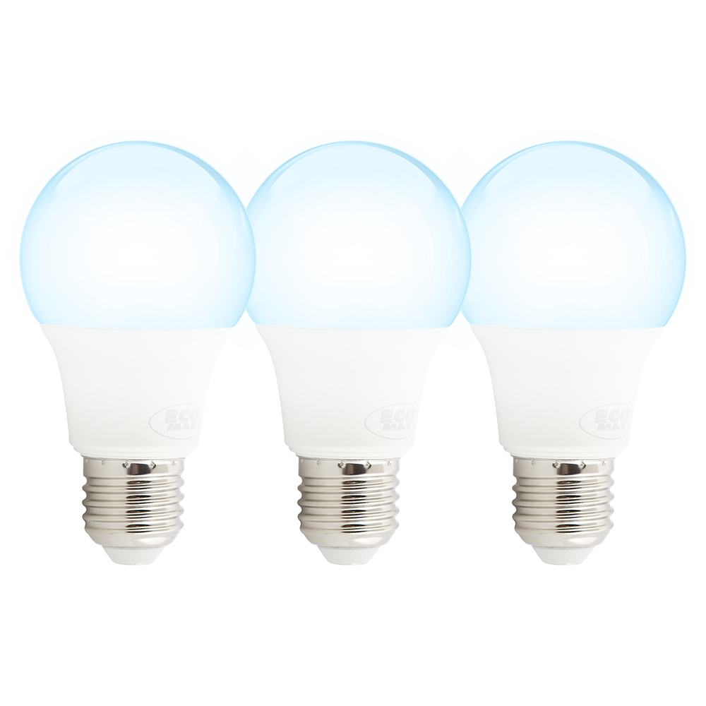 Foco LED Tipo A60 Integrado 8w Luz Blanca 5000k Socket E27 3 set