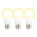 Foco LED Tipo A60 Integrado 8w Luz Amarilla 2700k Socket E27 3 set
