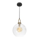 Lámpara Colgante Moderna Negro y Bronce Socket E27 60w 1 Luz