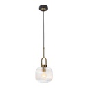 Lámpara Colgante Moderna Negro y Bronce Socket E27 60w 1 Luz