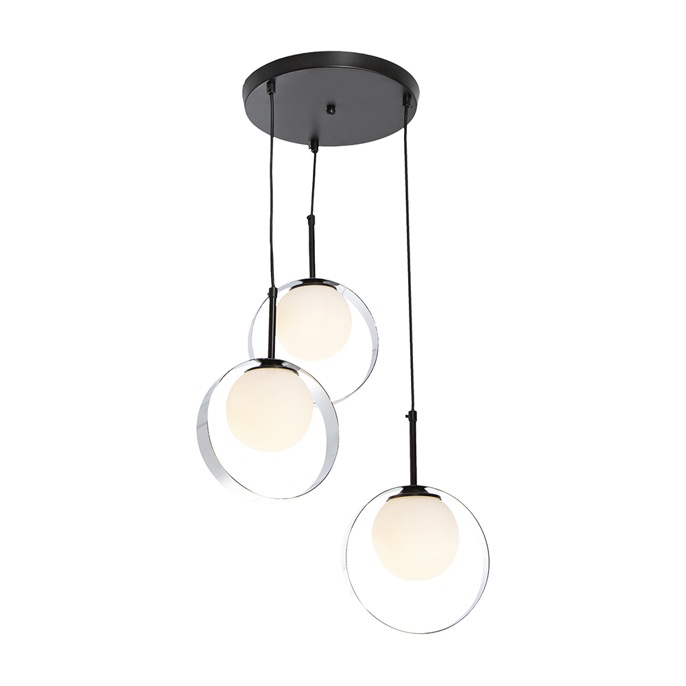 Lámpara Colgante Playful Romantique Blanco E27 40w 3 Luces