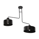 Lámpara de Techo Dark Decor Negro E27 40w 2 Luces