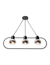 Lámpara colgante Modern Luxe negro E27 40w 3 luces
