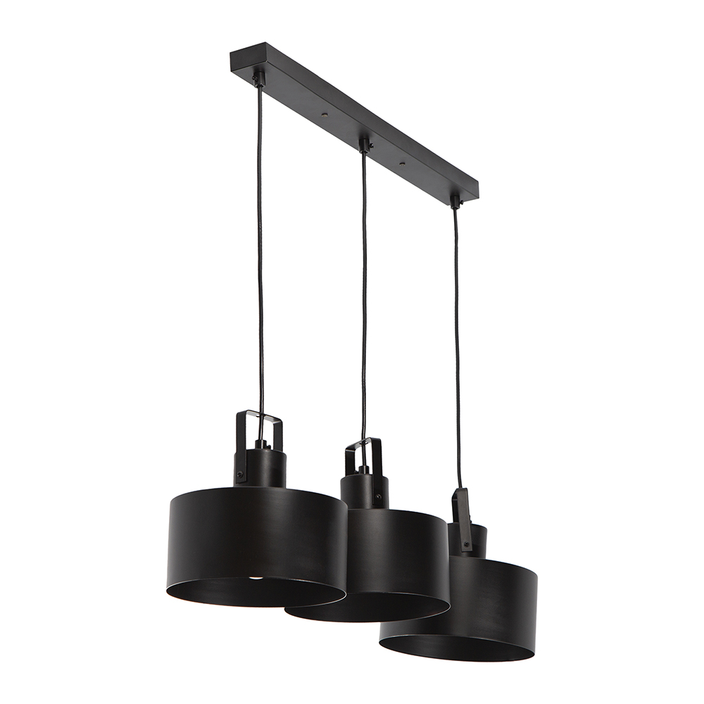 LAMPARA COLGANTE 3L NEGRO E27