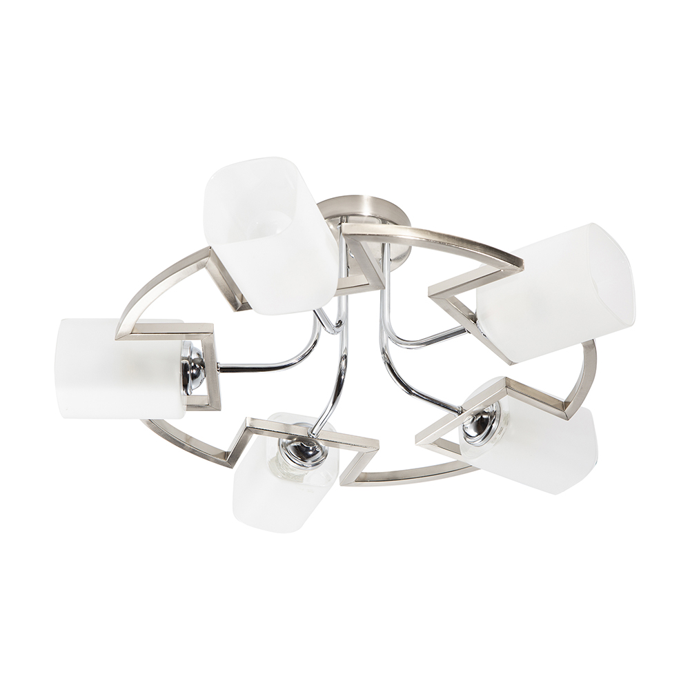 Lámpara de Techo Modern Luxe Negro E27 40w 5 Luces