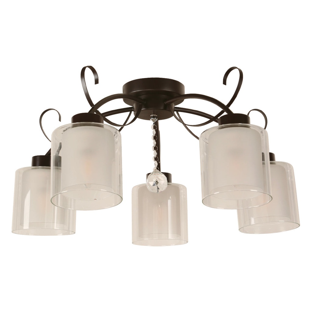 Lampara de techo chocolate 5 Luces E27 40w