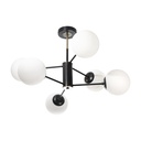 Lámpara Techo Negro Mate E27 40W 6 Luces